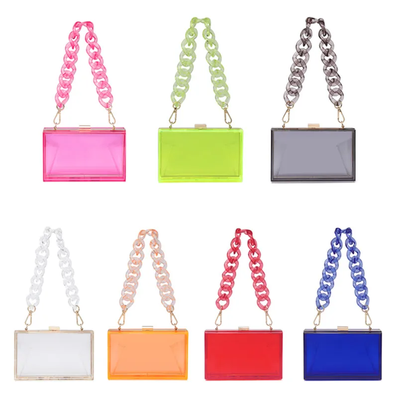 Clear Colored Clutch Purse