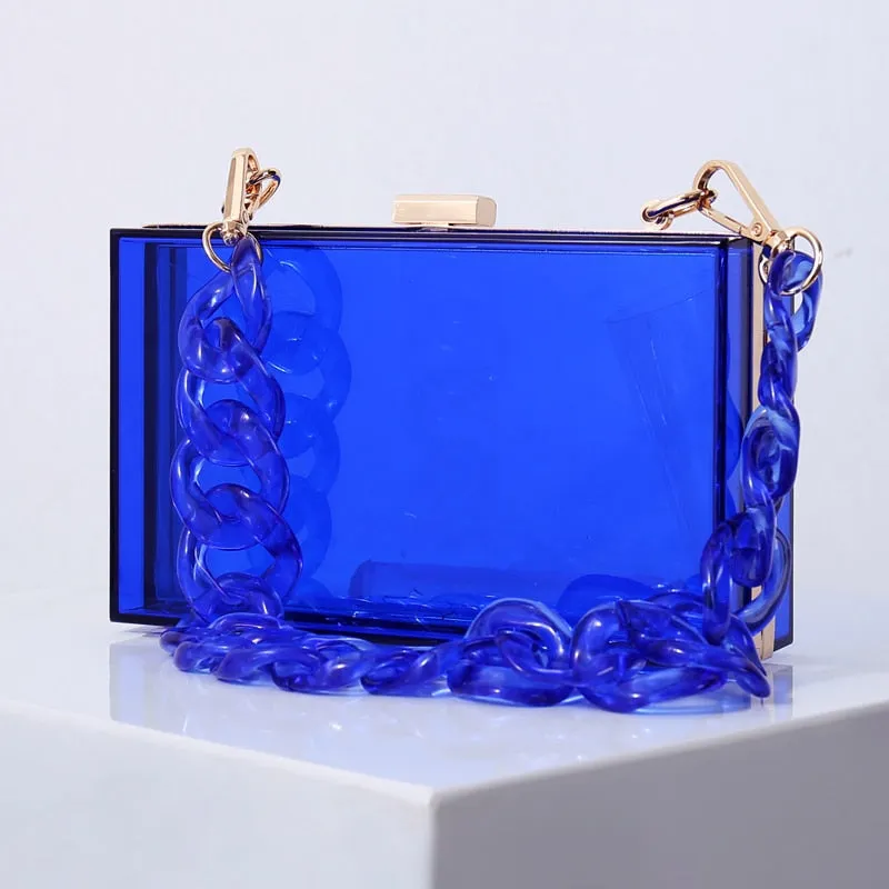 Clear Colored Clutch Purse