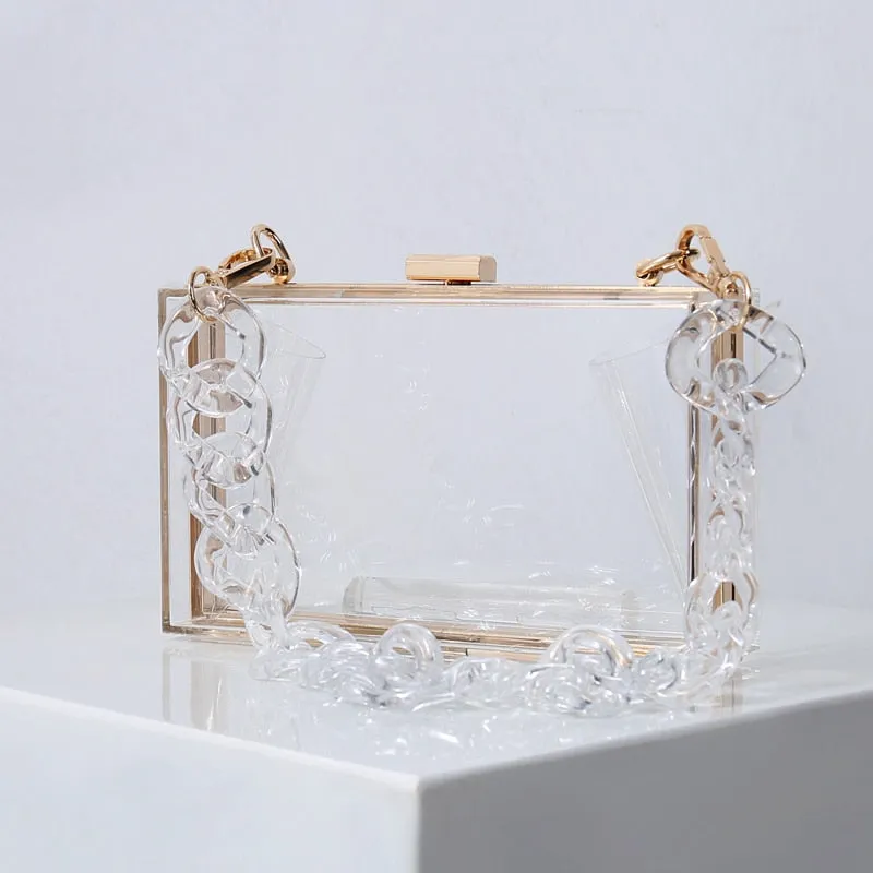 Clear Colored Clutch Purse