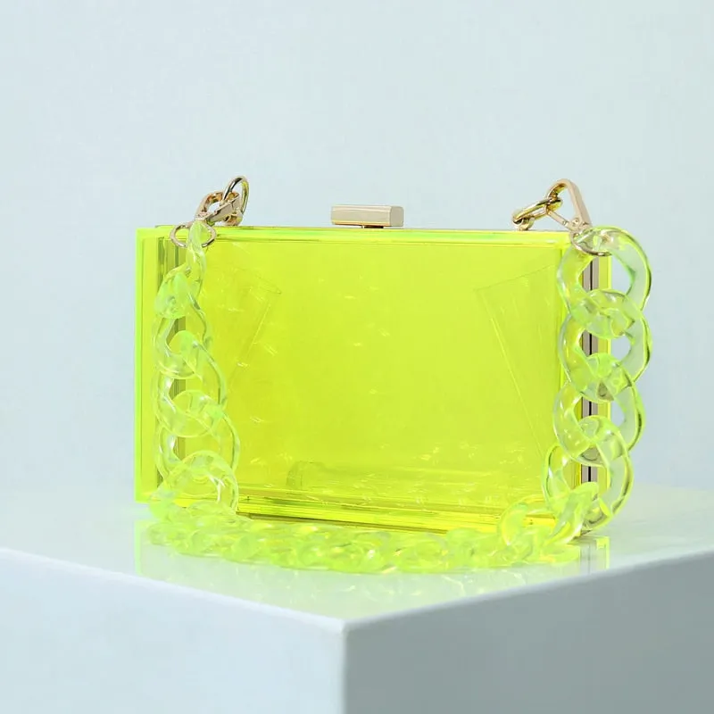 Clear Colored Clutch Purse