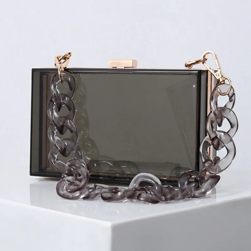 Clear Colored Clutch Purse