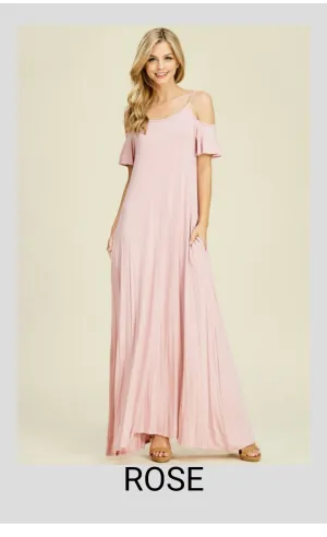 Cold Shoulder Maxi Dress