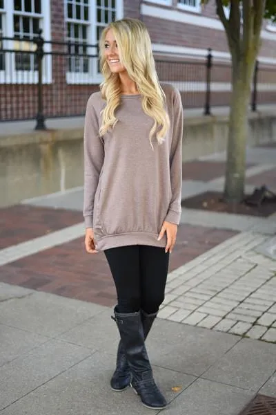 Cozy as a Bug in a Rug Top ~ Mocha