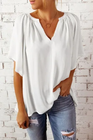 Cozy Solid Color Chiffon T-shirt