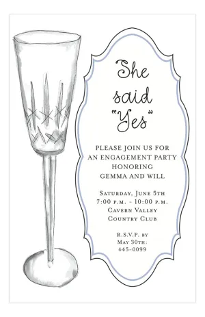 CRYSTAL BUBBLY - BLANK STOCK INVITATION