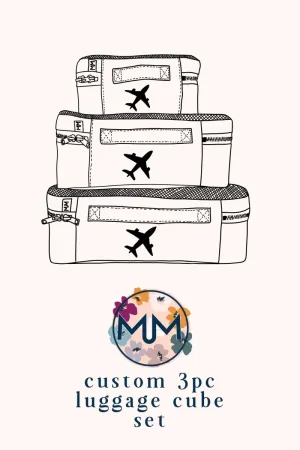 CUSTOM 3pc Luggage Cube Set
