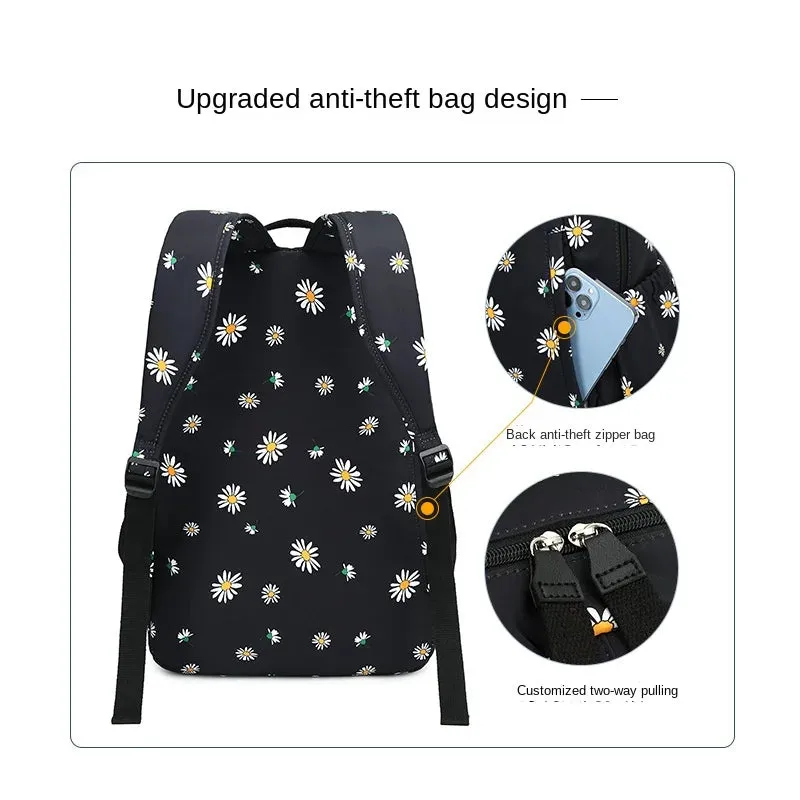 Cute Daisy Kawaii Korean School Backpack - 22L Capacity