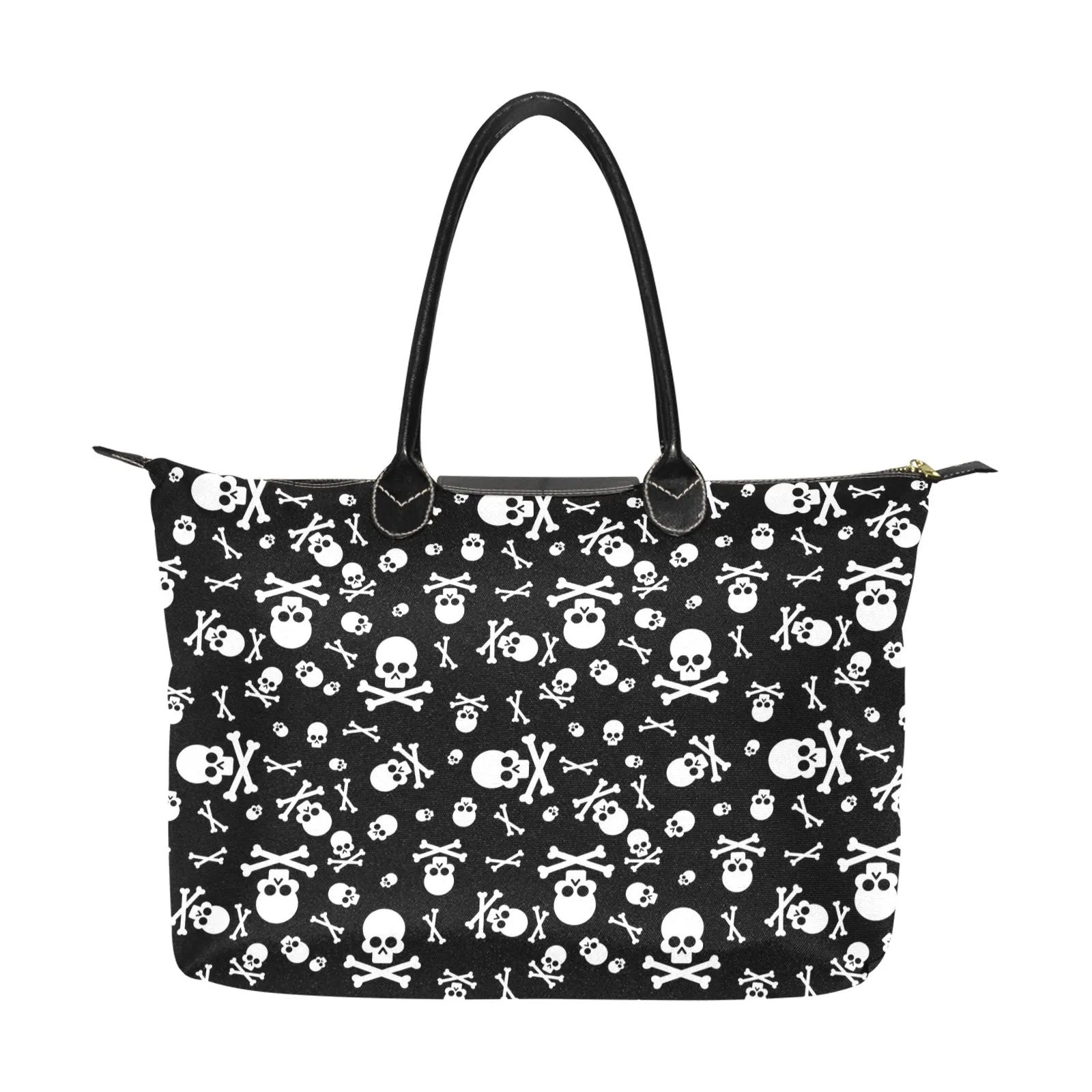 Cute Skulls and Crossbones Goth Bag, Classic 15 Inch Handbag