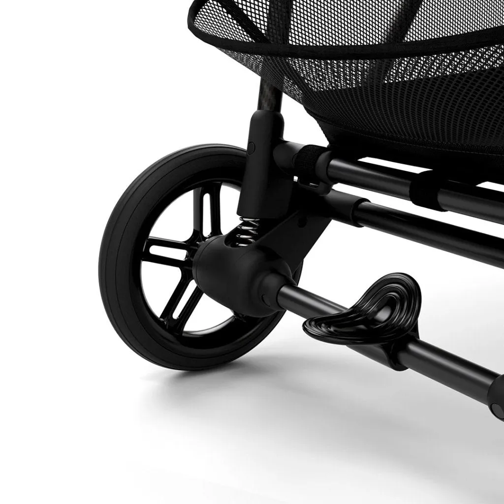 Cybex Melio Carbon Travel System Essential Bundle - Moon Black