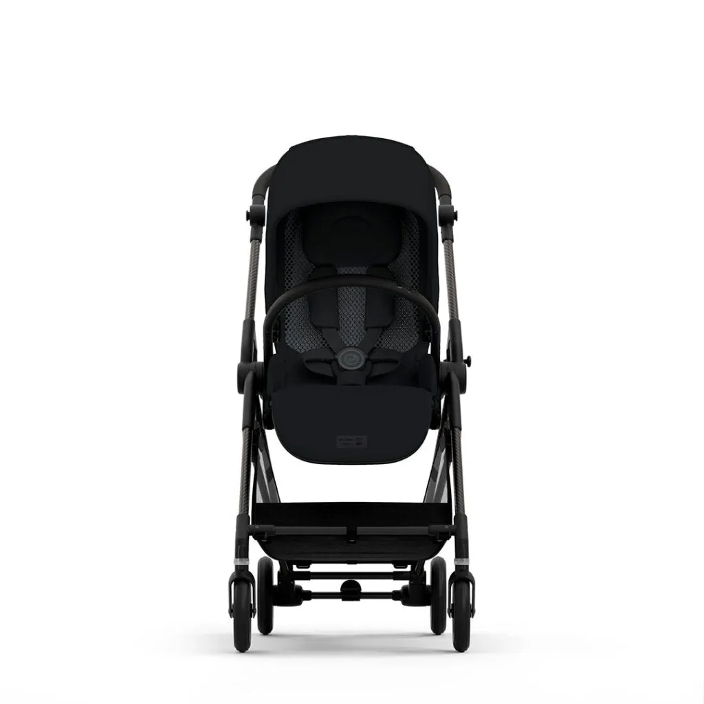Cybex Melio Carbon Travel System Essential Bundle - Moon Black