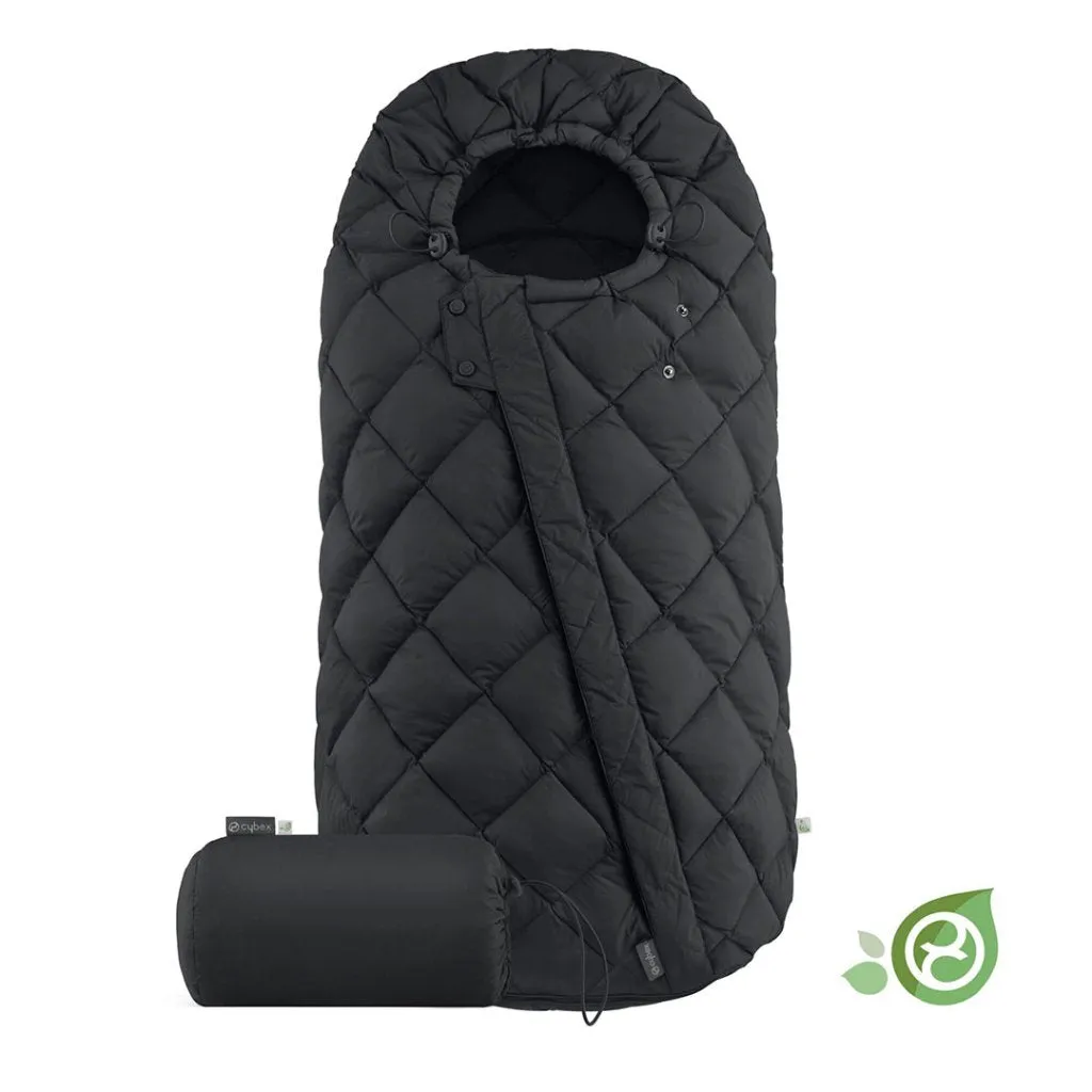 Cybex Melio Carbon Travel System Essential Bundle - Moon Black