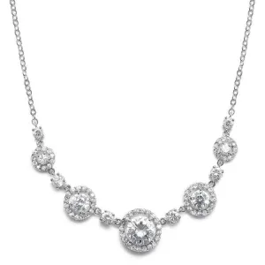 CZ Circles Bridal Necklace