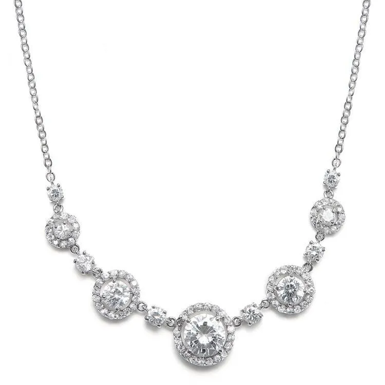CZ Circles Bridal Necklace