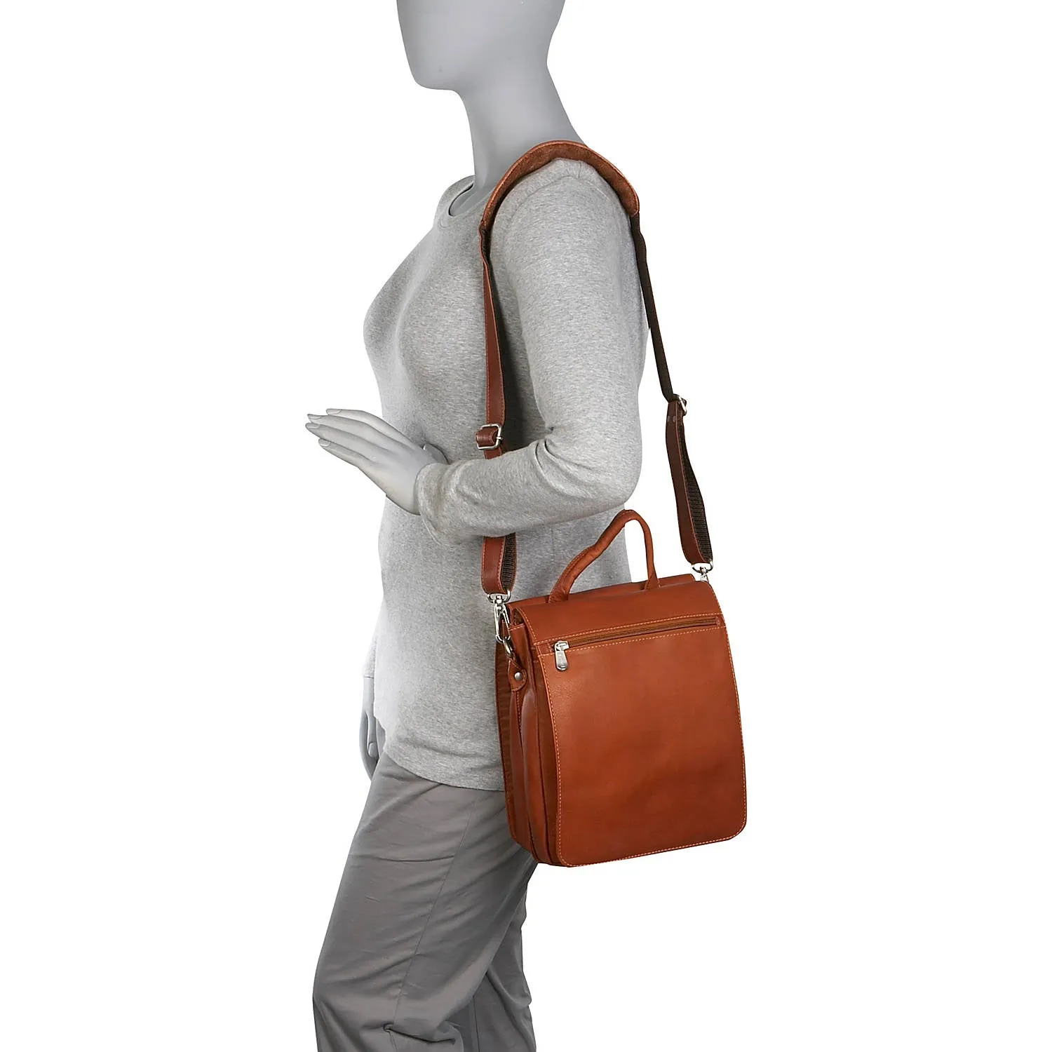 DOUBLE FLAP-OVER SHOULDER BAG