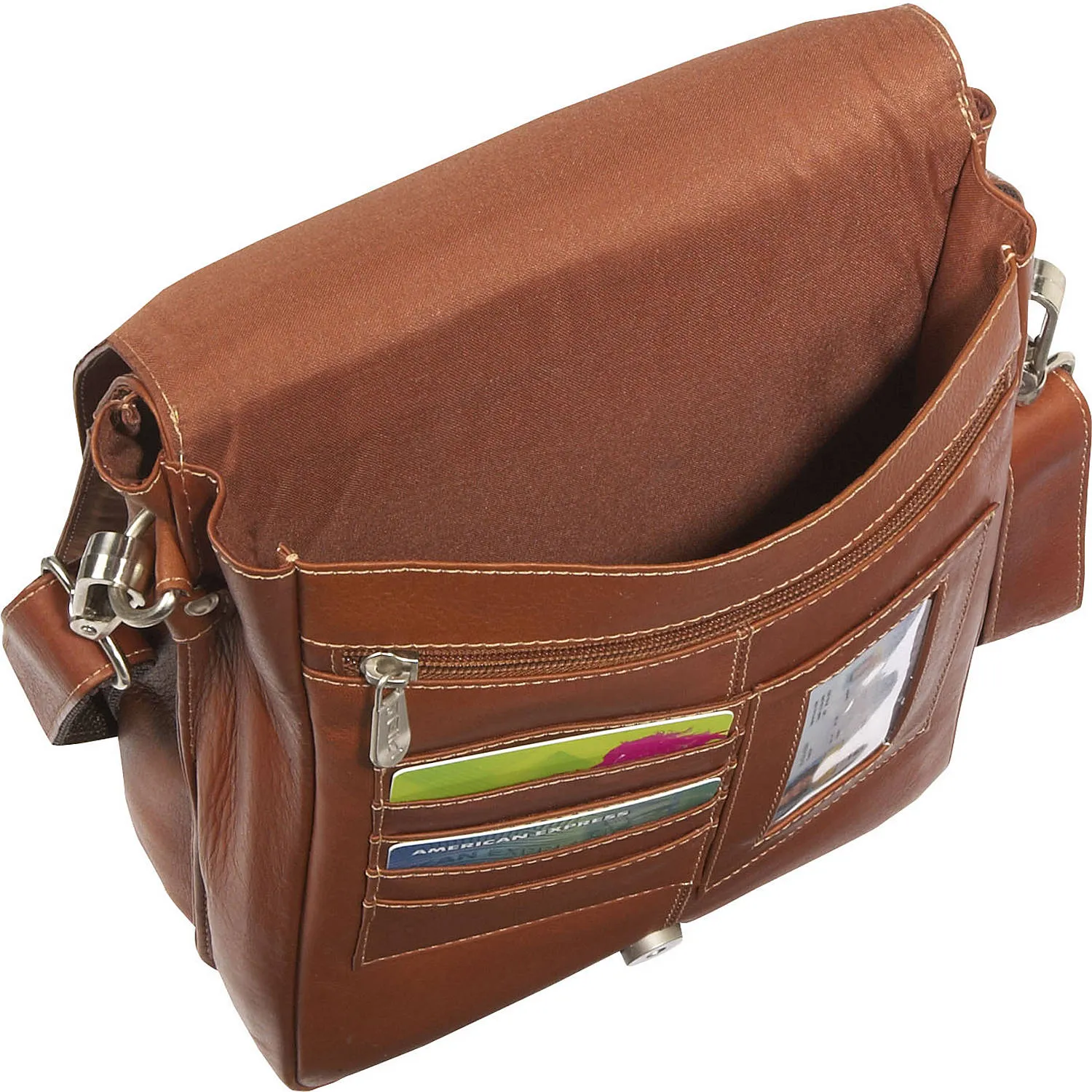 DOUBLE FLAP-OVER SHOULDER BAG
