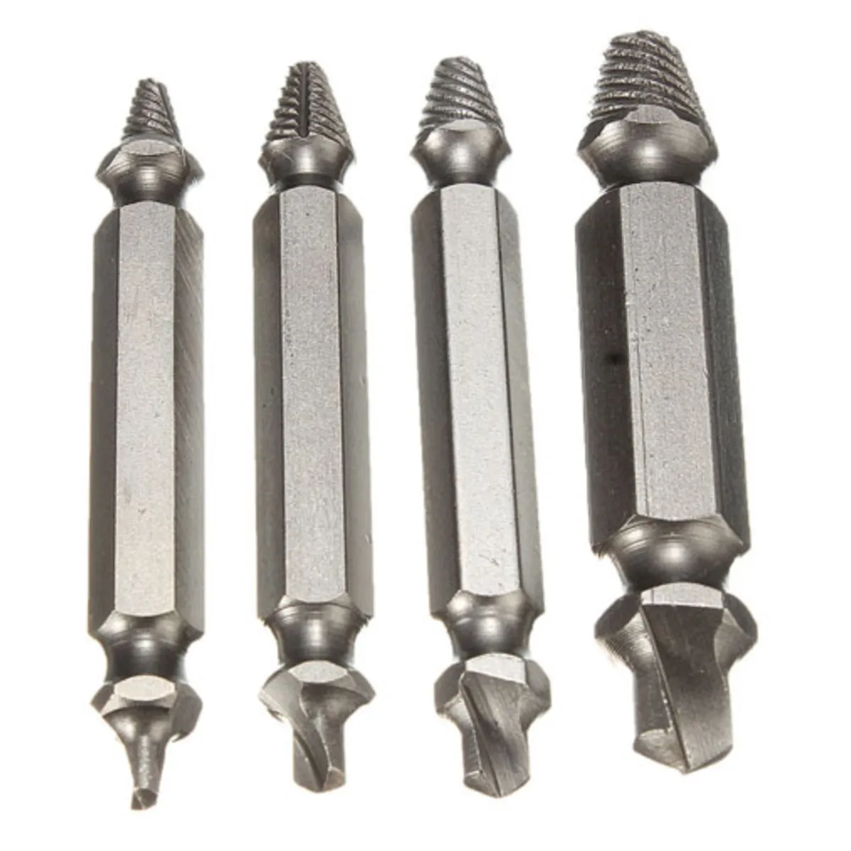 Double-Sided Damaged Screw Extractor Remover (4-Piece)