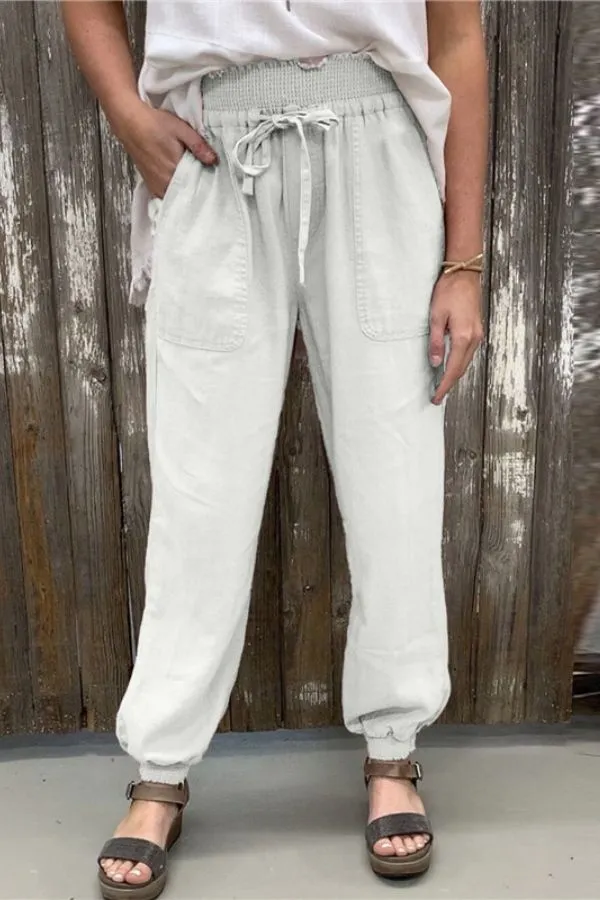 Elastic Waist Cozy Pants