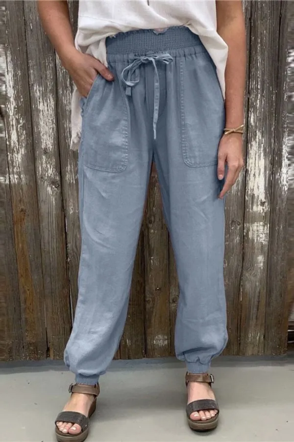 Elastic Waist Cozy Pants