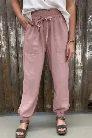 Elastic Waist Cozy Pants