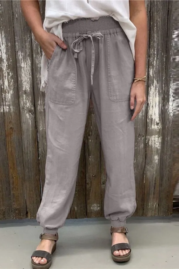 Elastic Waist Cozy Pants