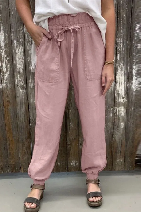 Elastic Waist Cozy Pants