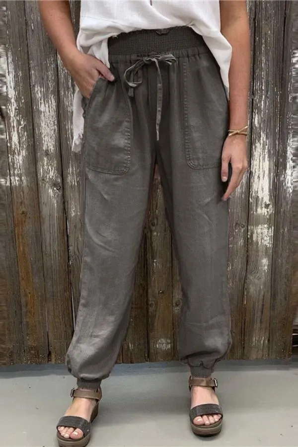 Elastic Waist Cozy Pants