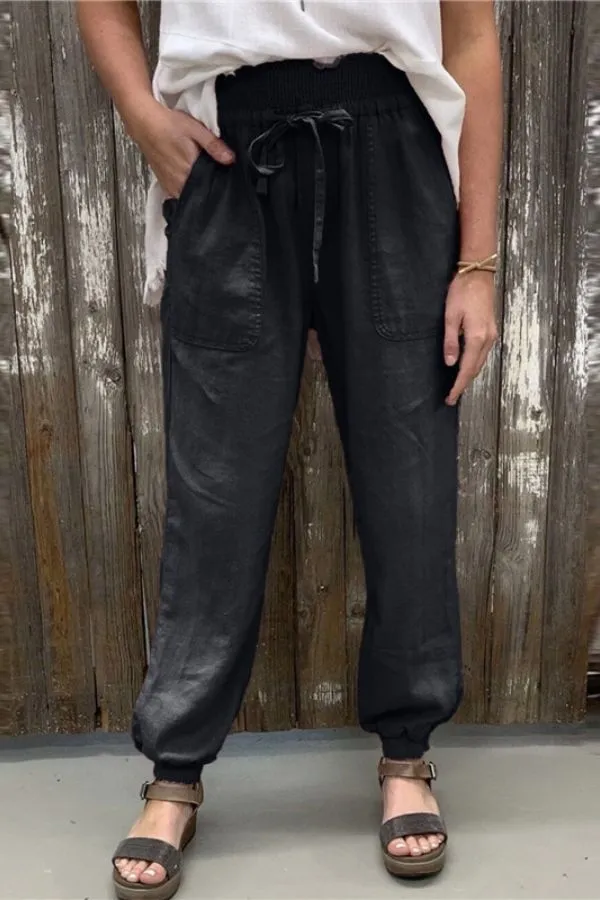 Elastic Waist Cozy Pants