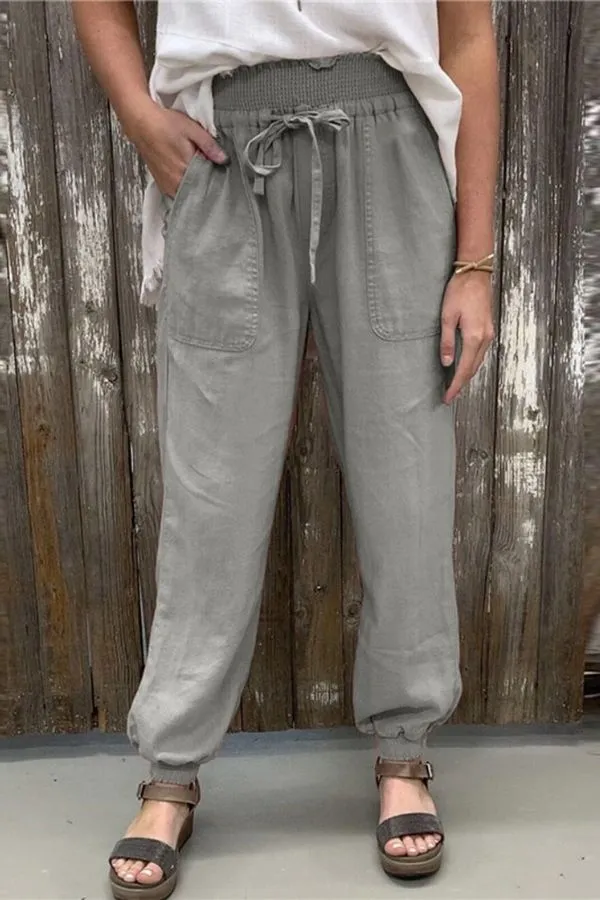 Elastic Waist Cozy Pants