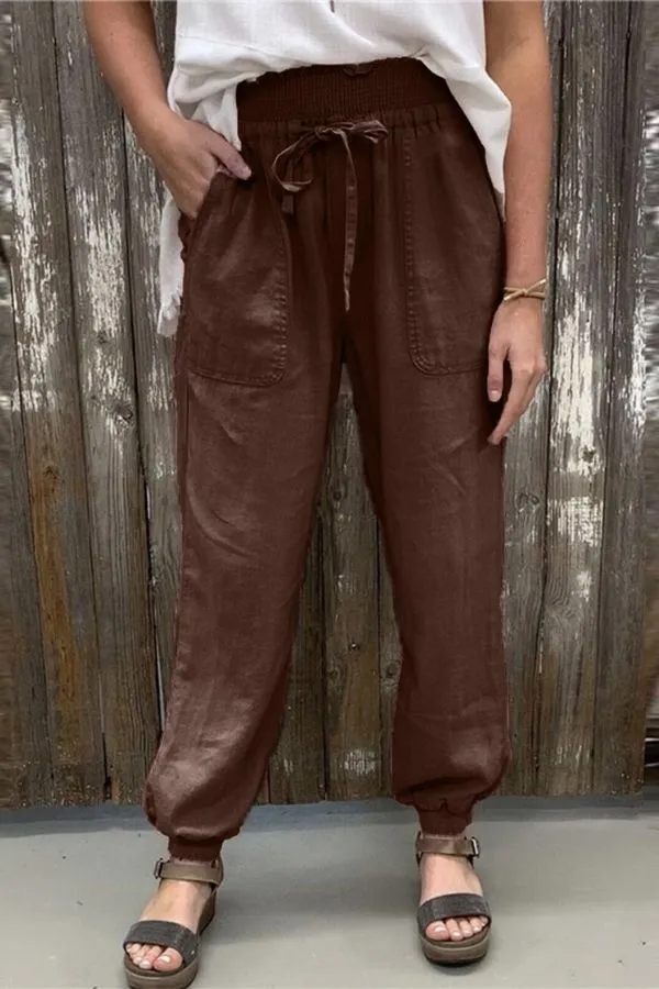 Elastic Waist Cozy Pants