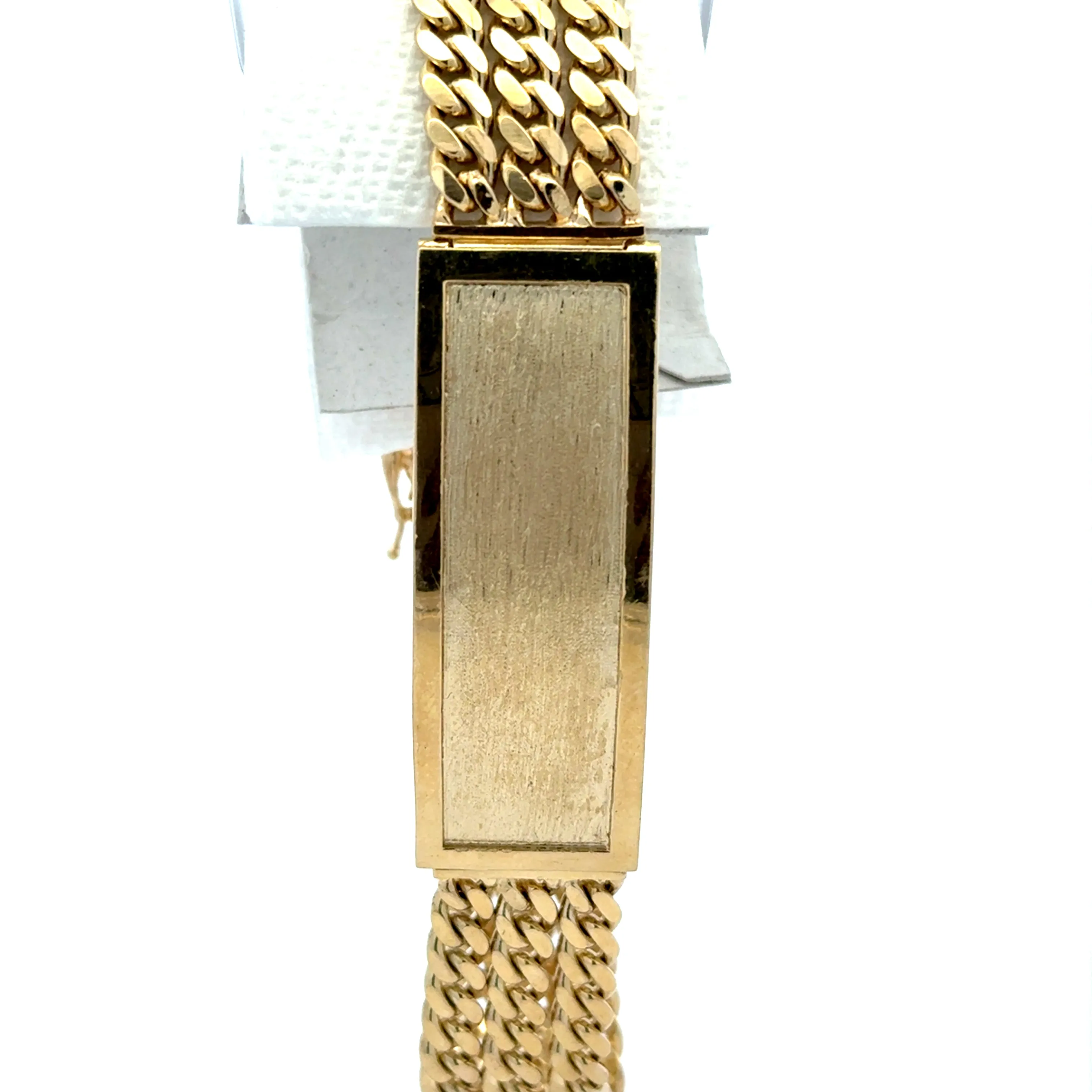 Elegant 10k 3-chain Cuban link Bracelet