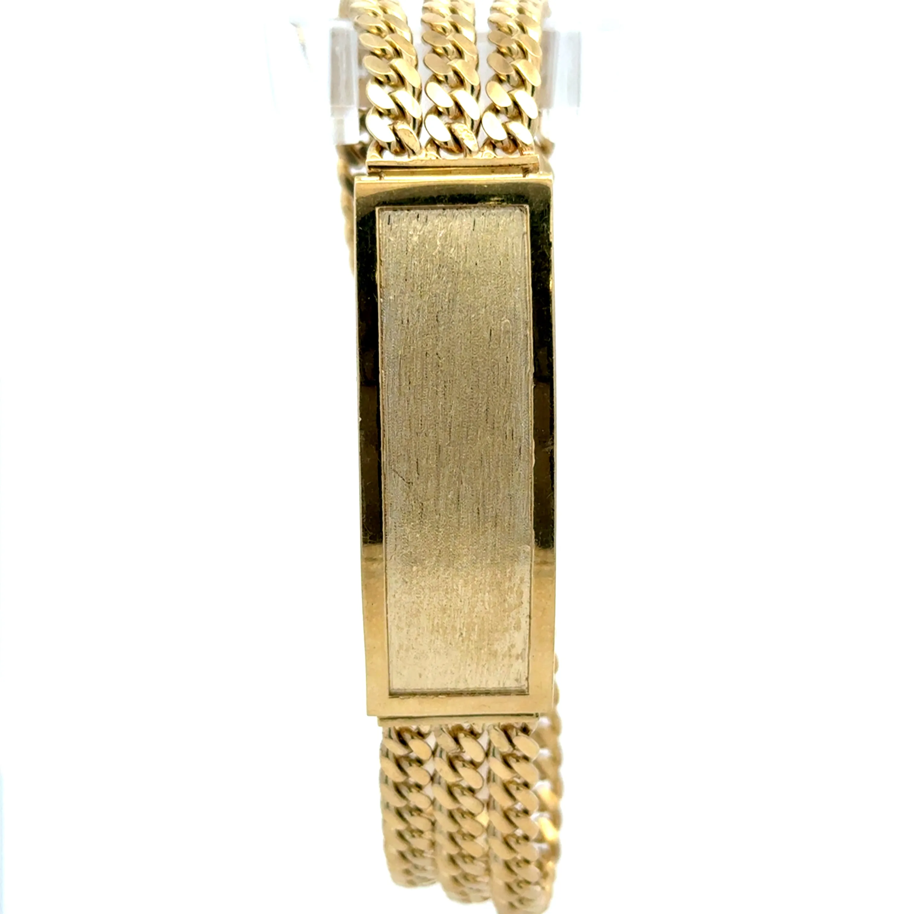 Elegant 10k 3-chain Cuban link Bracelet