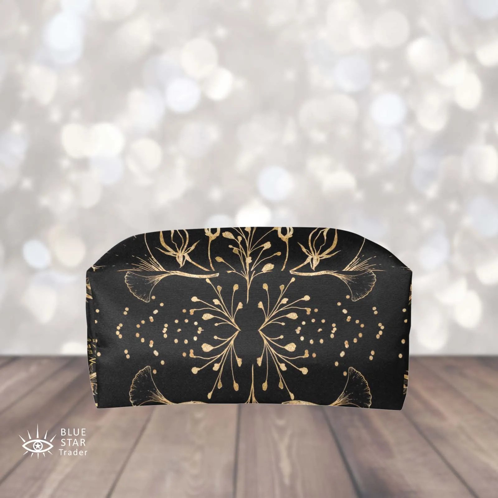 Elegant Flowers Black Witchy Classic 15 Inch Handbag