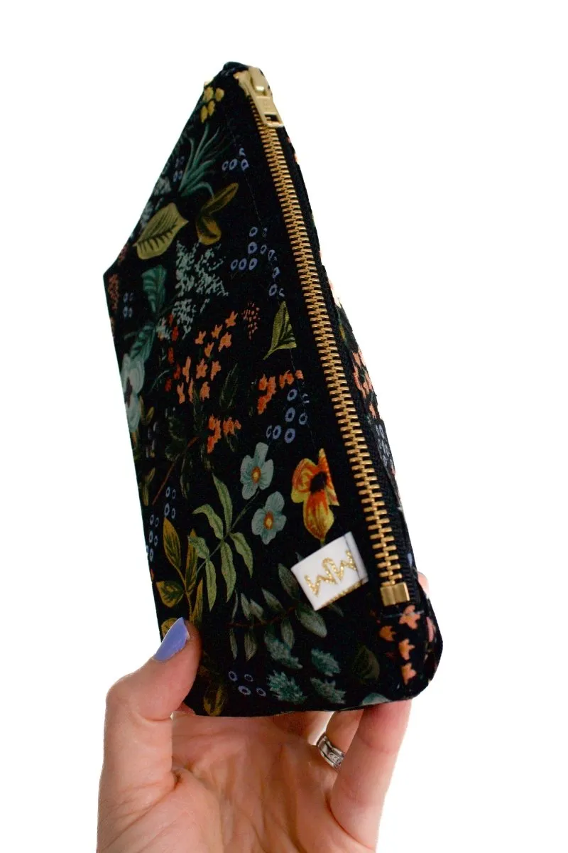Evening Wildflower Canvas Stash Toiletry Bag