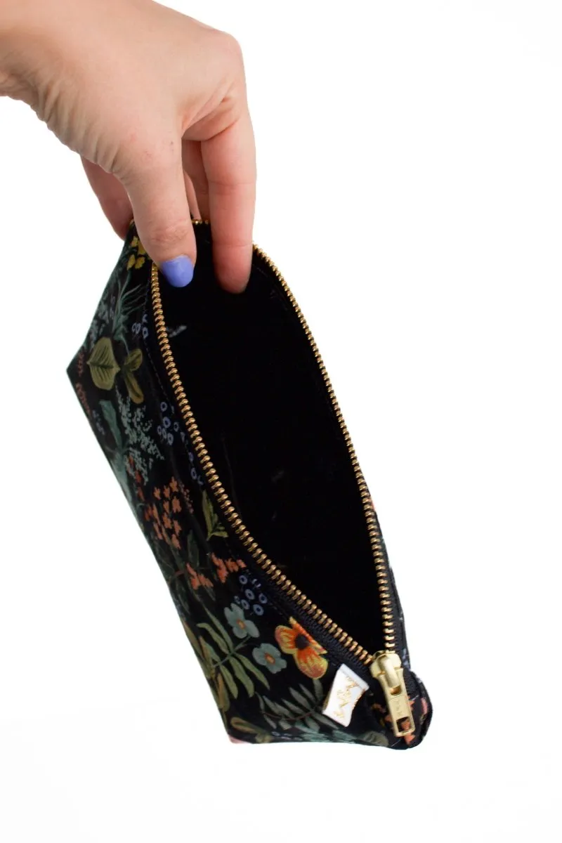 Evening Wildflower Canvas Stash Toiletry Bag