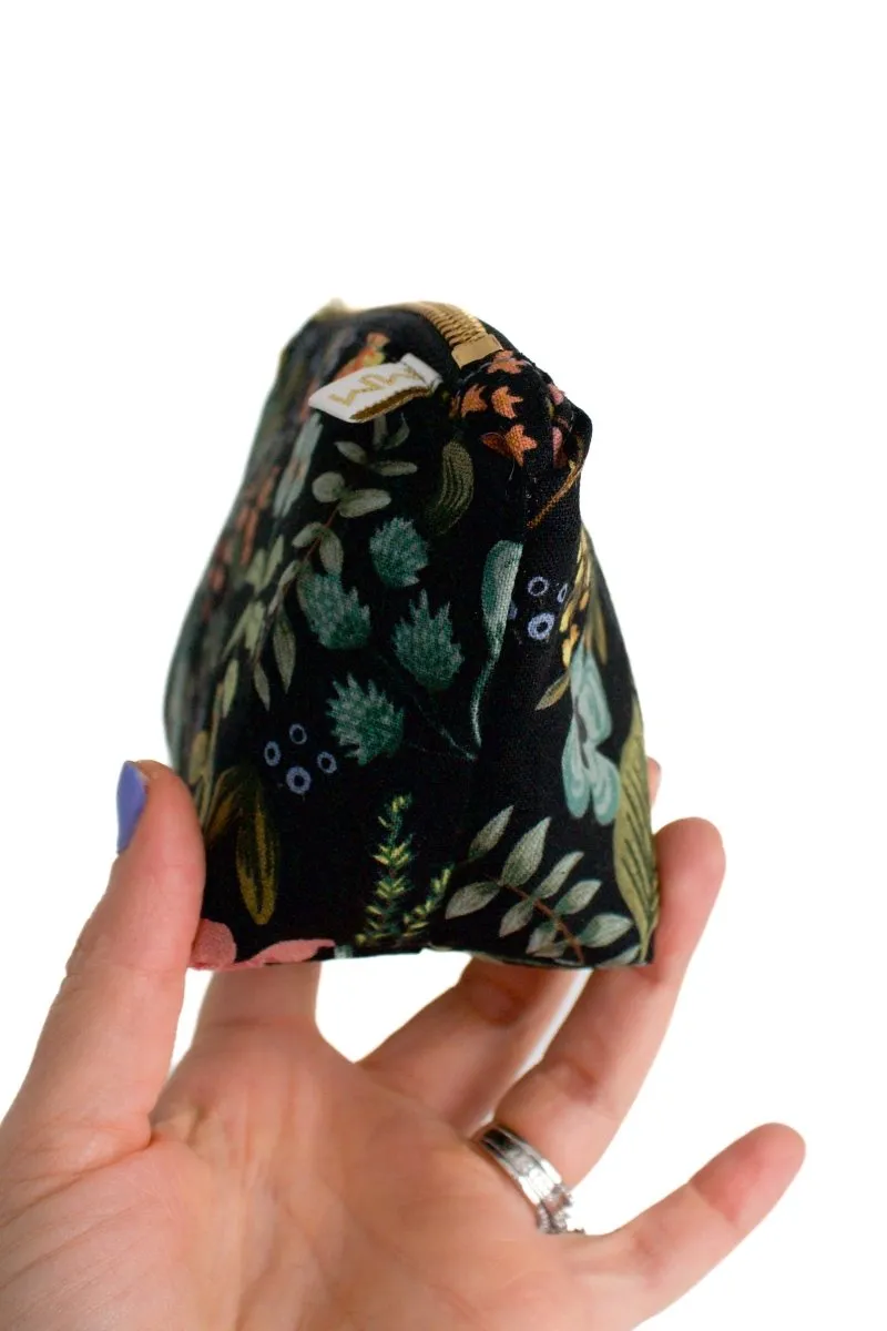 Evening Wildflower Canvas Stash Toiletry Bag