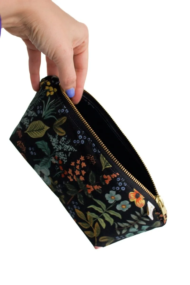 Evening Wildflower Canvas Stash Toiletry Bag