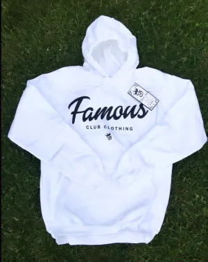 FAMOUS SCRIPT HOODIE (WHITE)
