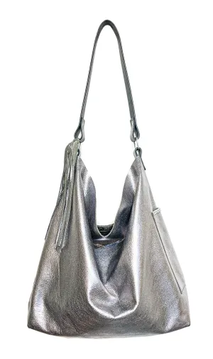Febe Hobo Pewter Pearl