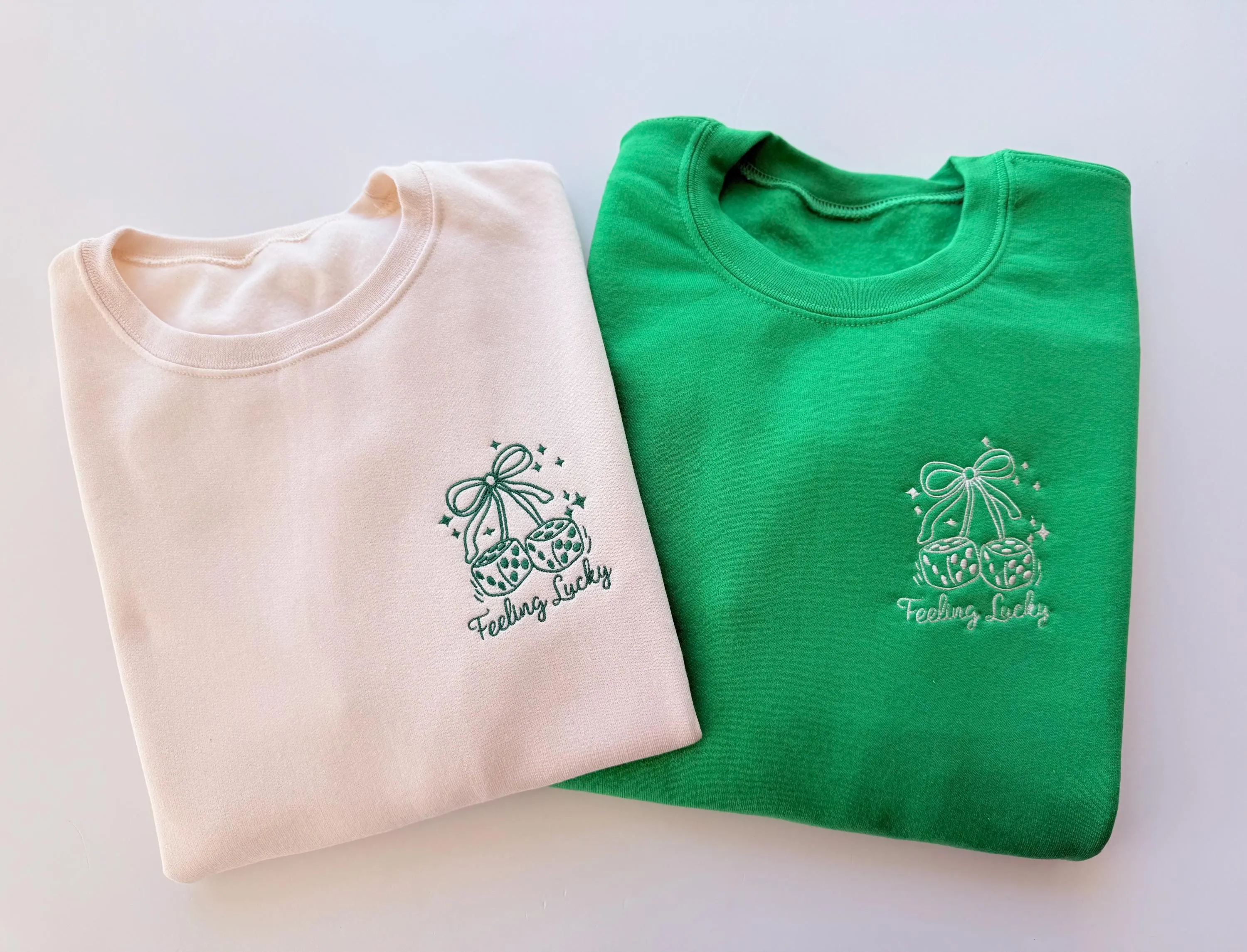 Feeling Lucky Embroidered St. Patrick’s Day Sweatshirt