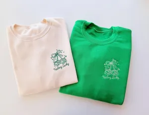 Feeling Lucky Embroidered St. Patrick’s Day Sweatshirt
