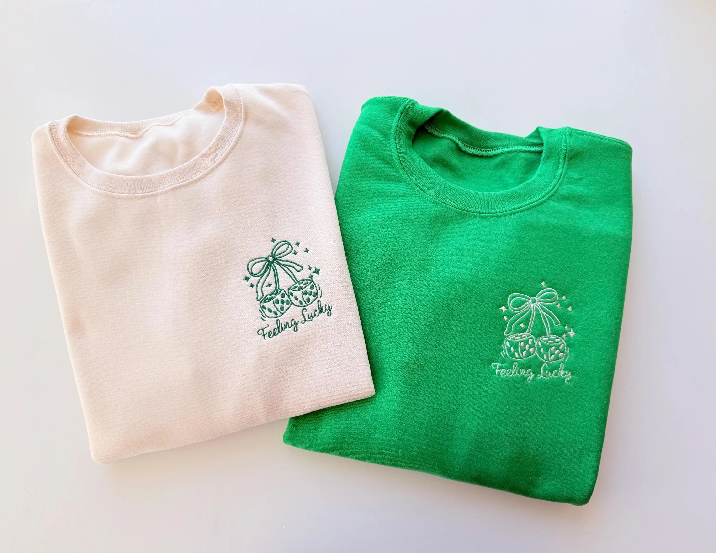 Feeling Lucky Embroidered St. Patrick’s Day Sweatshirt