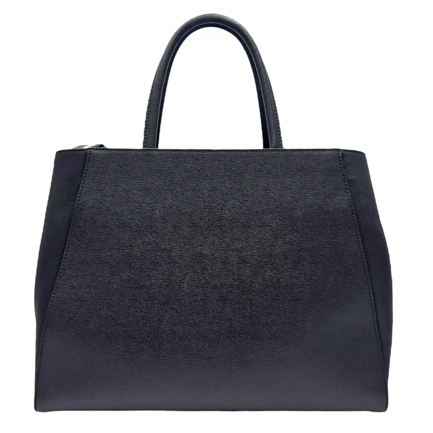 FENDI Leather 2Jours Medium Tote Bag - Black