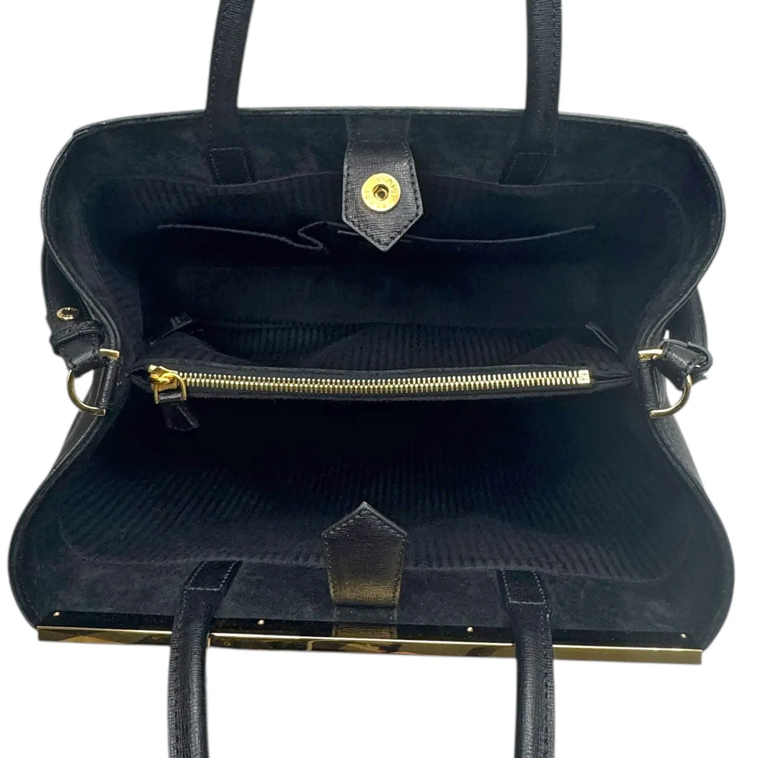 FENDI Leather 2Jours Medium Tote Bag - Black