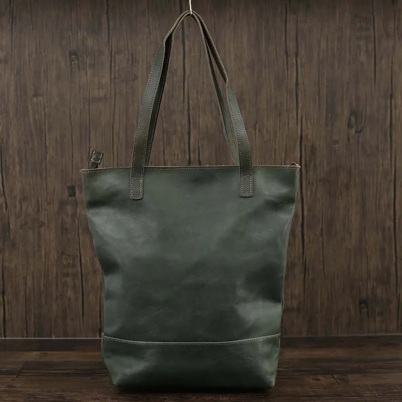 Flash Sale Full Grain Leather Tote Bag Large Leather Shoulder Bag Vintage Leather Handbag Work Tote Bag