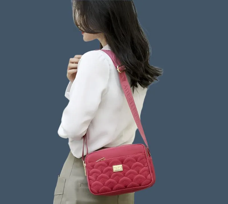 Floral Design Luxury  Fashionable Oxford Shoulder Crossbody Bag & Messenger Purse