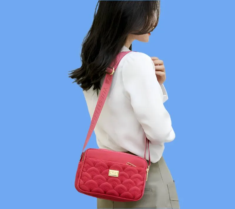 Floral Design Luxury  Fashionable Oxford Shoulder Crossbody Bag & Messenger Purse