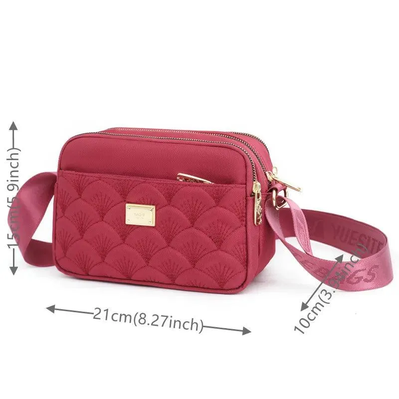 Floral Design Luxury  Fashionable Oxford Shoulder Crossbody Bag & Messenger Purse