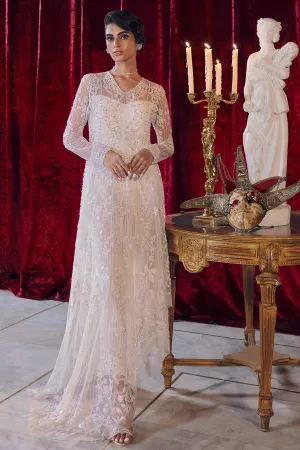 Formal Pakistani Dress In White Color 2021 #PF150