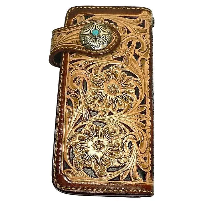 Genuine Leather Indian Cowboy Wallet
