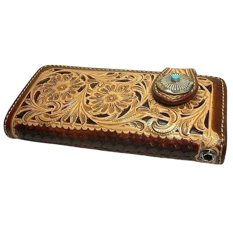 Genuine Leather Indian Cowboy Wallet